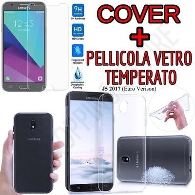 CUSTODIA COVER TPU per SAMSUNG GALAXY J3 (2017) + PELLICOLA VETRO TEMPERATO - Immagine 1 di 3
