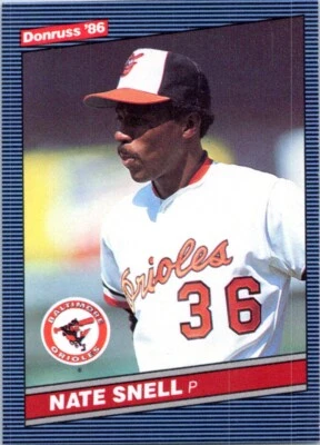 1986 DONRUSS NATE SNELL RC BALTIMORE ORIOLES #367 - Image 1 of 2