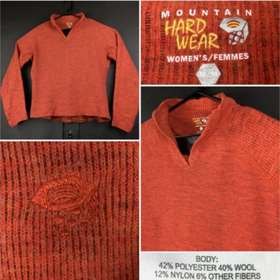 Mountain Hardwear Womens Medium (40 in Bust) Coral Orange Sarafin 1/4 Pullover - Image 1 of 4