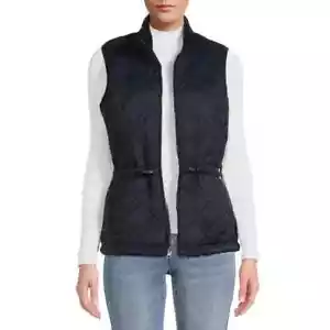 Time and Tru Gilet Donna 1X Trapuntato Foderato in Pile Reversibile Nero Nuovo senza etichette - Foto 1 di 9