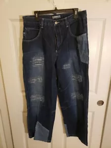 Vtg SouthPole Jeans 36x30L Baggy Loose Fit. Y2k Skater Pants Stitched - Picture 1 of 15