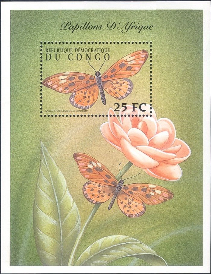 Congo Democratic Rep. 2001 Butterflies/insects/Nature/Wildlife 1v m/s (b2341c) - Image 1 of 1