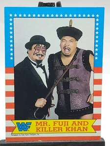 1987 TOPPS WWF WRESTLING CARD #17 MR. FUJI & KILLER KHAN WWE - Picture 1 of 2