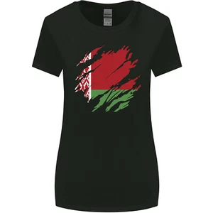 Torn Belarus Flag Belarusian Day Football Womens Wider Cut T-Shirt - Picture 1 of 19