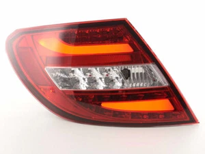 CLEAR LED REAR LIGHTS WITH LIGHTBAR FOR MERCEDES C CLASS W204 3/2007-3/2011 - Picture 1 of 6