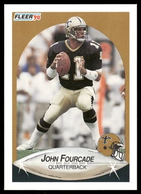 1990 Fleer #186 John Fourcade New Orleans Saints Football Card - Image 1 of 2