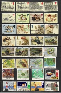 Great Britain 1984 - 86 Scott's #1066 - #1148, 67 diff. stamps, 2 Pages, Cat$50+ - Picture 1 of 2