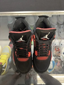 NIKE AIR JORDAN 4 RETRO OG RED THUNDER SZ 9.5 AUTHENTIC BOX CLEAN CT8527-016 - Picture 1 of 5