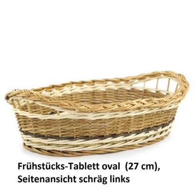 Frühstücks-Tablett oval  (27 cm)  leicht natur BettTablett Frühstückstablett Tee - Bild 1 von 4