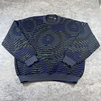 Suéter Jhane Barnes Dad Para Hombre XL Multicolor Geo Abstracto Artístico Pullover Cosby Foto 1 de 4