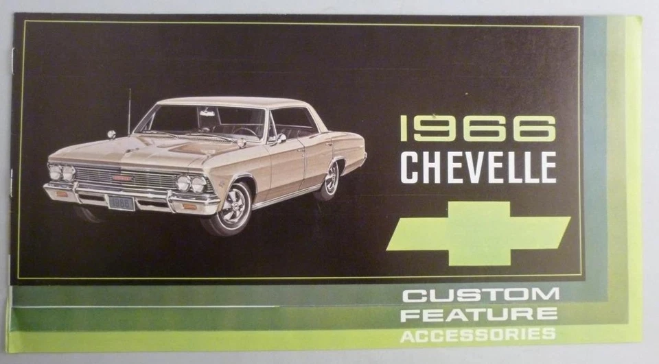 Folleto de venta de accesorios personalizados Chevy Chevelle 1966 66 original de colección Foto 1 de 1