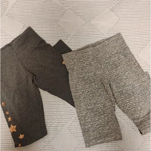 Justice Girls Gray and Dark Gray Kids Leggings Size 8 Set Of 2 - Picture 1 of 4