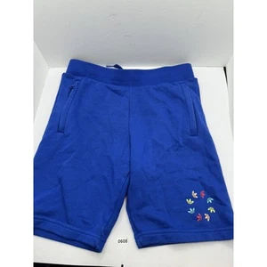 Youth S 9-10 Y Adidas Shorts Trefoil Knit Sweat Shorts AdiColor Vivid Blue - Picture 1 of 6