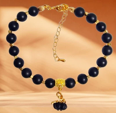 Damen Armband💫2 Stück Onyx Perlenarmband vergoldete Perlen Damen Schmuck - Bild 1 von 2