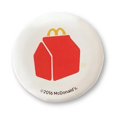 McDonald’s Pin Happy Meal Box White Icons 1.25” Pinback Button - Image 1 of 4