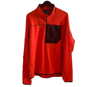 Eddie Bauer First Ascent Pullover Mens XL Orange FreeHeat Waffle Knit Hunting - Picture 1 of 8