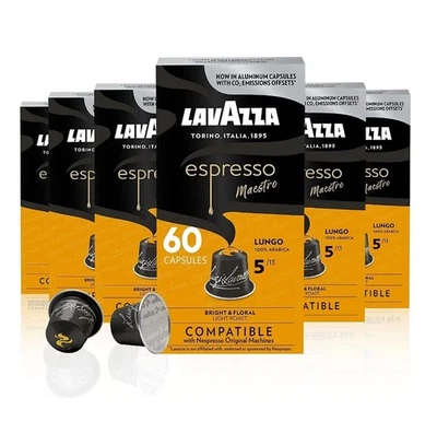 Lavazza Espresso Lungo TOSTADO LIGERO Nespresso Original Compatible (60 Cápsulas) Foto 1 de 4