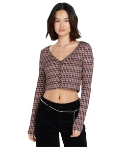 Volcom Womens Disco Rodeo Crop Top Blouse, Multicoloured, Medium - Picture 1 of 1