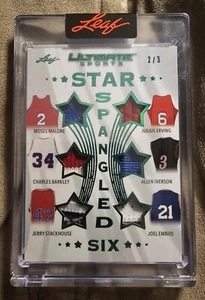 2024 Leaf Ultimate Sports Six Charles Barkley Julius Erving Iverson Embid Patch - Picture 1 of 1