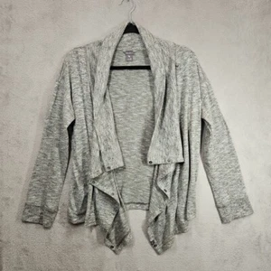 Eddie Bauer Multifunctional Gray Waterfall Snap Front Ltweight Cardigan Size M - Picture 1 of 19