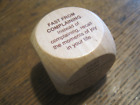 WOODEN MINI CUBE PAPERWEIGHT/Desktop W/INSPIRATIONAL SAYINGS-FAST FROM ANGER