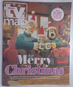 Scottish Sun TV supplement 21st December 2024 Wallace &Gromit Christmas tv Guide - Picture 1 of 1