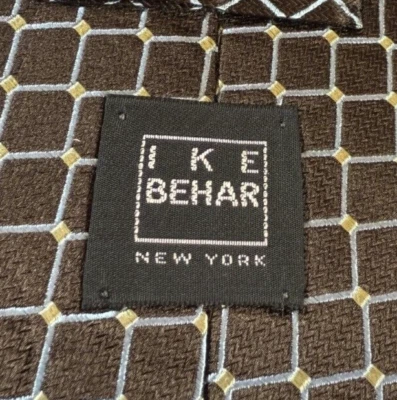 👔❤️ TRAJE DE DISEÑADOR IKE BEHAR CORBATA CALIDAD ENVÍO GRATUITO 👔❤️ MARRÓN Foto 1 de 4