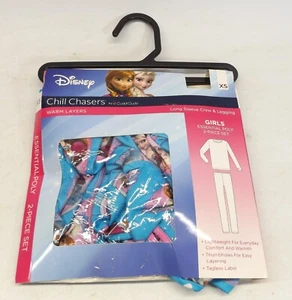 New Climate Right Cuddl Duds Frozen ELSA ANNA Girls Warm Underwear Set XS - Picture 1 of 1