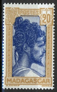 Madagascar 1930, 20Fr Chief Sakalave MNH, Yv 178 - Picture 1 of 1