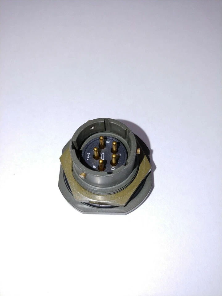 PT07C14-5P Amphenol Circular MIL Spec Connector 5p 1 port Jam nut pin receptacle - Image 1 of 1