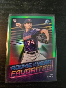 2022 Bowman Chrome Rookie of the Year Favorites Green Refractor Joe Ryan /99 - Picture 1 of 2