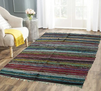 Kilim цветной индийский богемный богемный плетеный декоративный тряпичный ковер Dhurrie ковер - Изображение 1 из 4