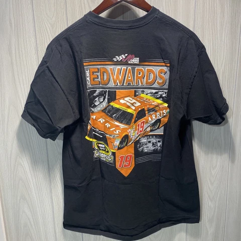 Carl Edwards #19 Arris Mens XL Black Shirt NASCAR Cup Racing Joe Gibbs 2015 Cover