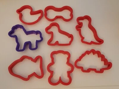 Juego de cortador de galletas Wilton Animal Pet - 8 piezas pato, perro, oso, dinosaurio, caballo + Foto 1 de 4