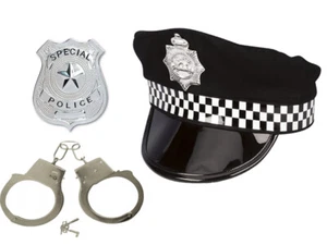 POLICEMAN COSTUME WOMEN POLICE INSTANT HEN NIGHT STAG COSPLAY COP FANCY DRESS 3P - Picture 1 of 4