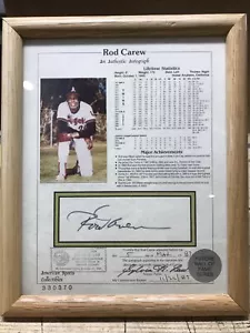 Rod Carew Signed HOF Authentic Lifetime Stats - Picture 1 of 3