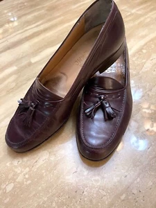 Salvatore Ferragamo Designer Leather Tassel Loafers Brown 10 D - Picture 1 of 10