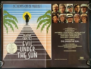 Evil Under the Sun ORIGINAL Quad Movie Poster Agatha Christie Maggie Smith 1982 - Picture 1 of 8
