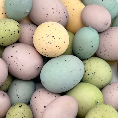 92 Pieces Pastel Faux Robin Speckled Easter Egg Decor Basket Vase Filler 1.25" Foto 1 de 3