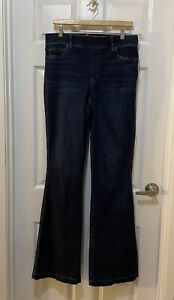 SPANX FLARE Dk Blue Midnight Shade pullon Jeans #20327T-SIZE  XTRA LARGE TALL XL