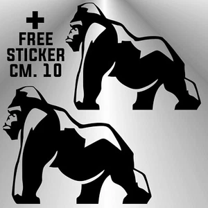 adesivo prespaziato gorilla pre-spaced aufkleber pegatina + 1 FREE STICKER cm.10 - Imagen 1 de 1