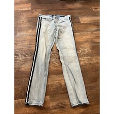 PACSUN Jeans Men's Size 31x32 Blue Skinny Side Leg Stripe Casual Denim