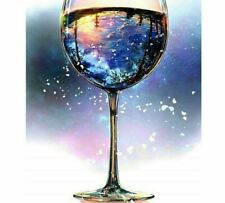 Diamond Painting Wine Glass With Scenery View Style Design Embroidery Decoration
