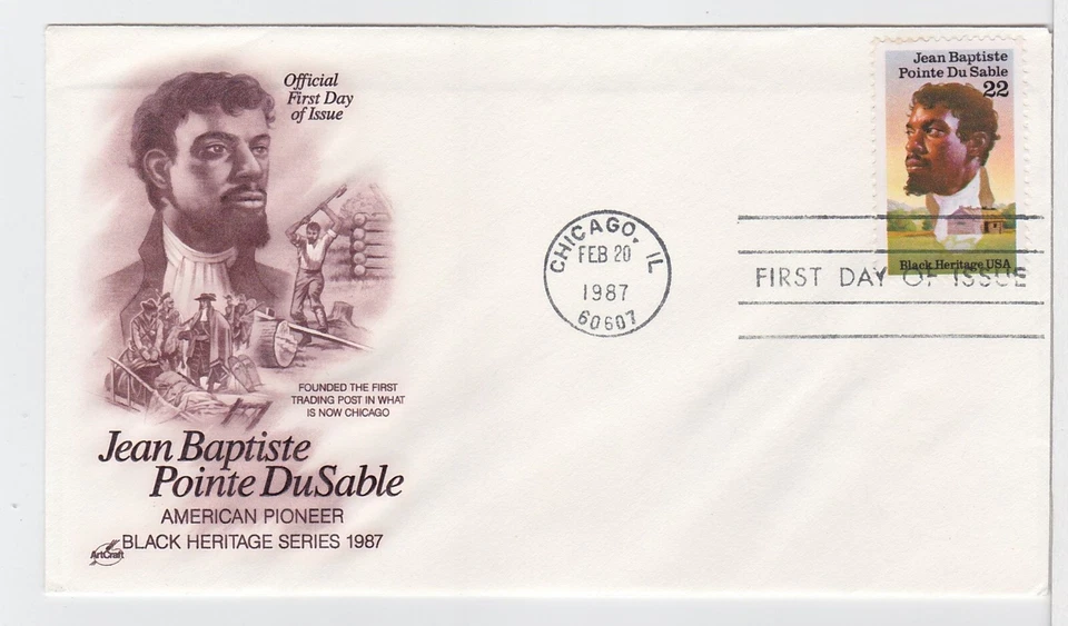 TurtlesTradingPost- Jean Baptiste Pointe Du Sable 1987 #2249  FDC Artcraft - Image 1 of 1