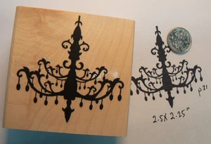 Estampilla de goma estilo silueta candelabro WM P20 - Imagen 1 de 2