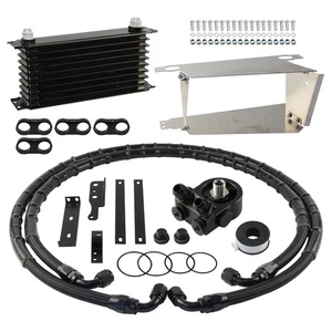 Oil Cooler Kit w/80 Deg Thermostat Adapter For Toyota GT86 FT86 Subaur BRZ ZN6 - Picture 1 of 10