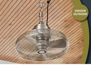 Hampton bay SFZ-500-1 Conyer 20 in. Indoor/Wet Outdoor 3-Speed Fan Silver with H - Picture 1 of 4