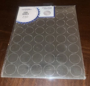 BRAND NEW Geographics In Pack. 240 Printable Silver Seals. Click & Print. - Picture 1 of 8