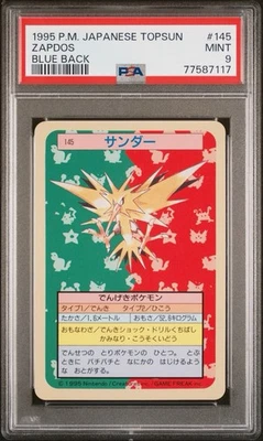 PSA 9 NM  1995 Japanese Topsun BLUE BACK Zapdos #145 Pokemon - Image 1 of 2