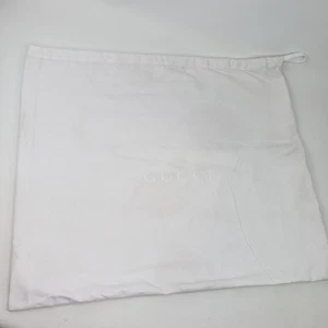 GUCCI Staubbeutel 20” x 23” weiß Logo Kordelzug Baumwolle Geschenk Aufbewahrungstasche groß - Bild 1 von 6